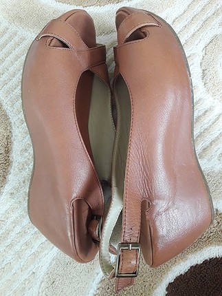 39 Beden kahverengi Renk inci den dolgu topuk coook rahat sandalet:)