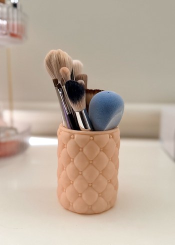 Pastel Pembe Taşlı Sepet ikinci fotoğrafta ki gibi sapsızda olur - Görsel 2