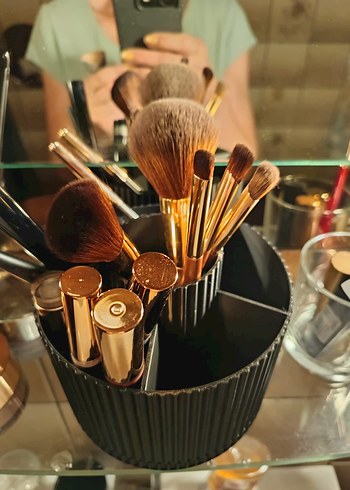 Siyah Döner Makyaj Organizeri - Görsel 2