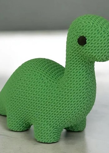 Yeşil Örme desenli Dinozor Oyuncak 3d figür - Görsel 2