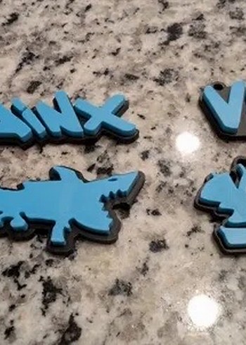 League of Legends Lol Arcane anahtarlık 4 lü renk değişir - Görsel 6