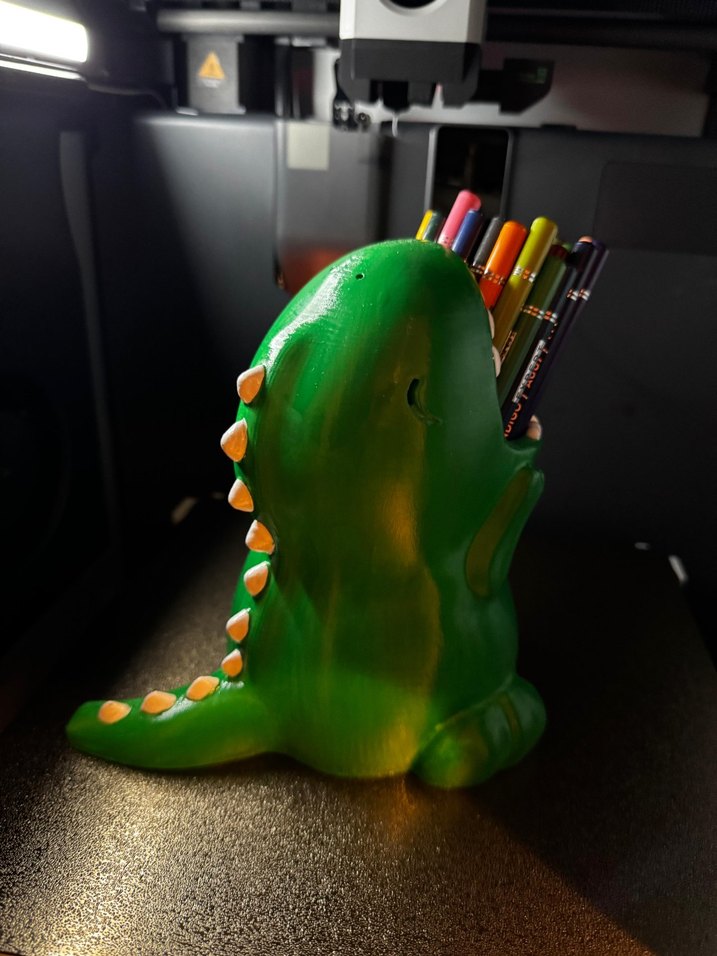 Yeşil Renkli Dinozor Figür Kalemlik renk isterseniz değişir - Görsel 4
