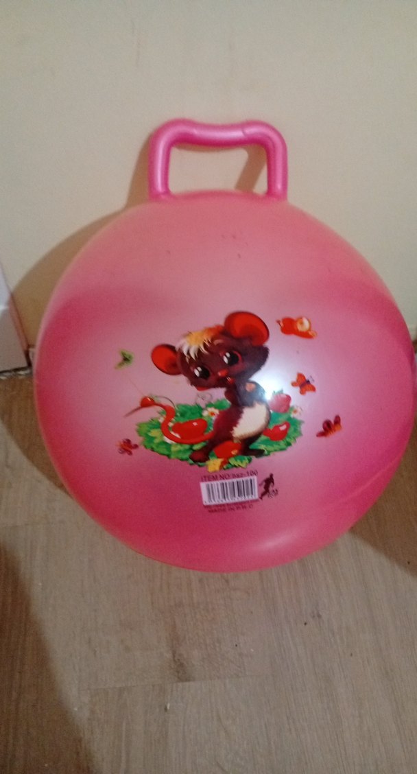 DECATLON Pembe Kulplu Zıplayan Top Oyuncak - Görsel 3