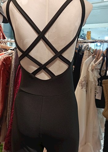 LiSMiNA Siyah Spor Kadın Tayt Tulum - Görsel 7