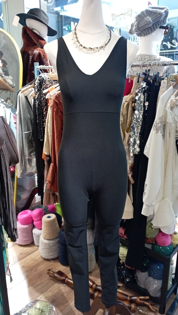 LiSMiNA  Siyah Spor Kadın Tayt Tulum - Görsel 5