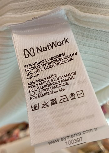 NETWORK V Yaka Beyaz Triko Kadın Atlet - Görsel 6