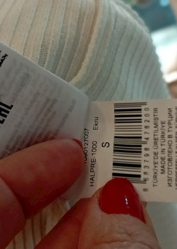 NETWORK V Yaka Beyaz Triko Kadın Atlet - Görsel 7