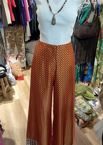 Bohem Salaş Uzun Kahverengi Pantolon - Görsel 3