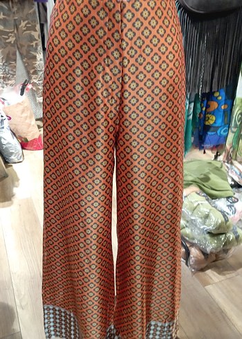 Bohem Salaş Uzun Kahverengi Pantolon - Görsel 6