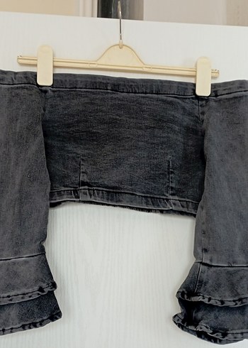 Gri Koton  ispanıyol Bluzu - Görsel 9