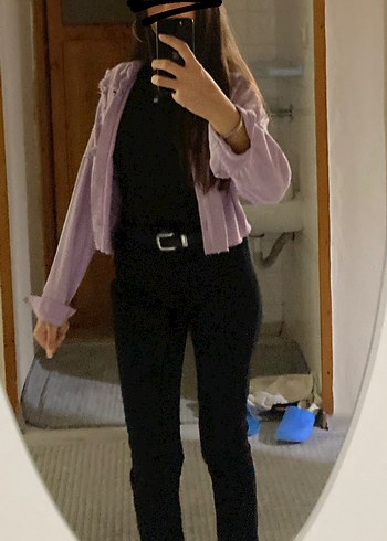 Kadın Siyah Dar Kesim Midi Kot Pantolon - Görsel 2