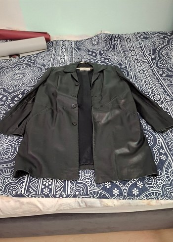 Erkek Siyah Deri kısa Ceket - Görsel 3