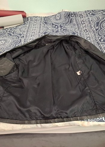 Erkek Siyah Deri kısa Ceket - Görsel 2