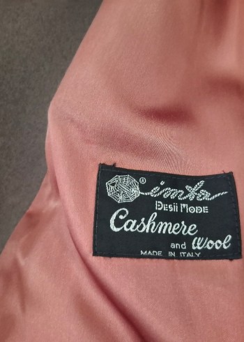 Düğmeli, Uzun, Bej Manto - Görsel 6