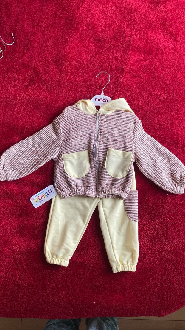 Kahverengi Triko Bebek Kız Takımı 1-3 Yaş - Görsel 3