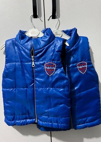 Erkek Çocuk Mavi Fermuarlı Yelek - Görsel 3