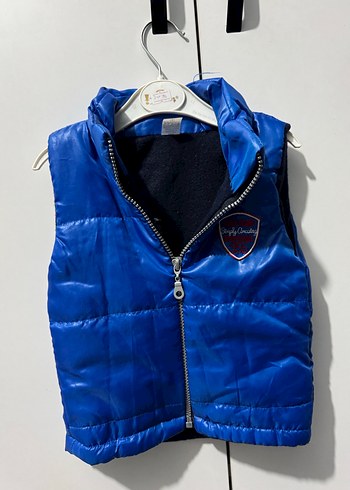 Erkek Çocuk Mavi Fermuarlı Yelek - Görsel 2