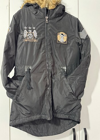 Fermuarlı Siyah Street Style Erkek Yağmurluk - Görsel 3