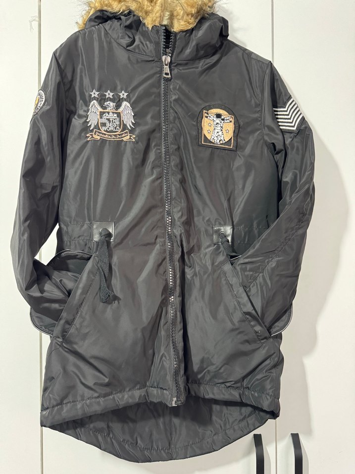 Fermuarlı Siyah Street Style Erkek Yağmurluk - Görsel 3