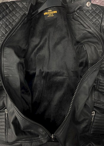 Siyah Deri Biker Ceket - Görsel 2