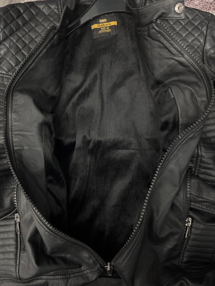 Siyah Deri Biker Ceket - Görsel 2