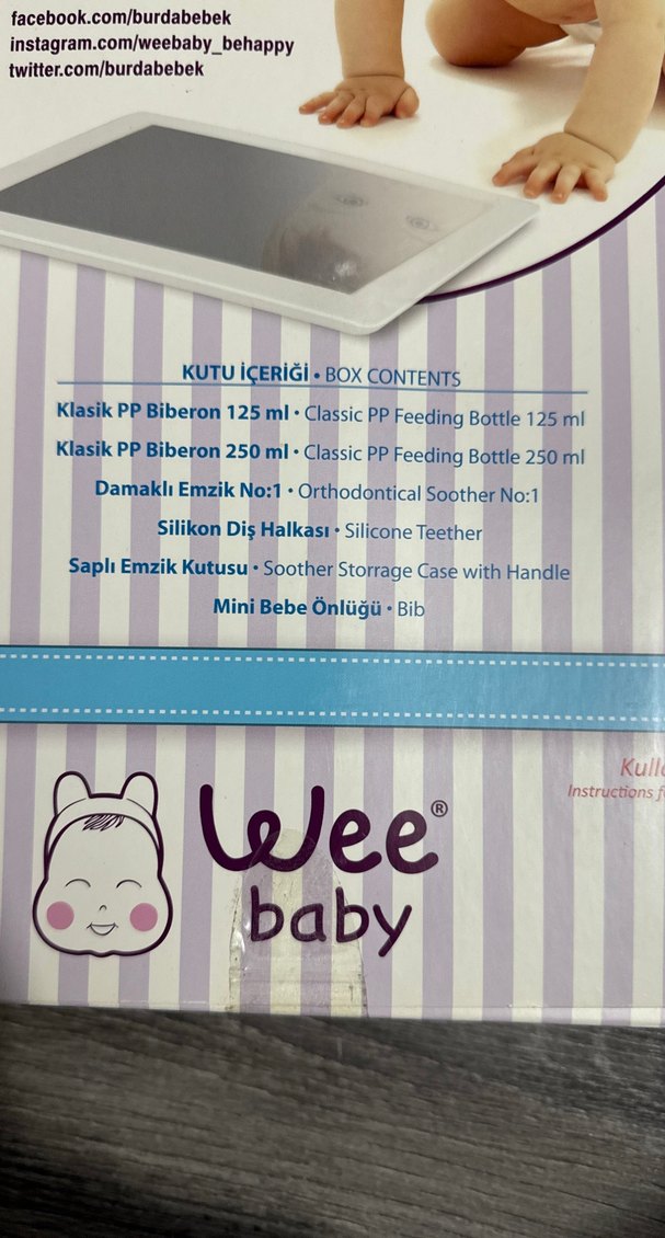 Mavi Bebek Biberon Seti - Wee Baby - Görsel 3