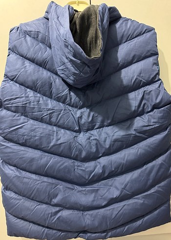 Kadın Mavi Kapüşonlu Şişme Yelek - Görsel 2