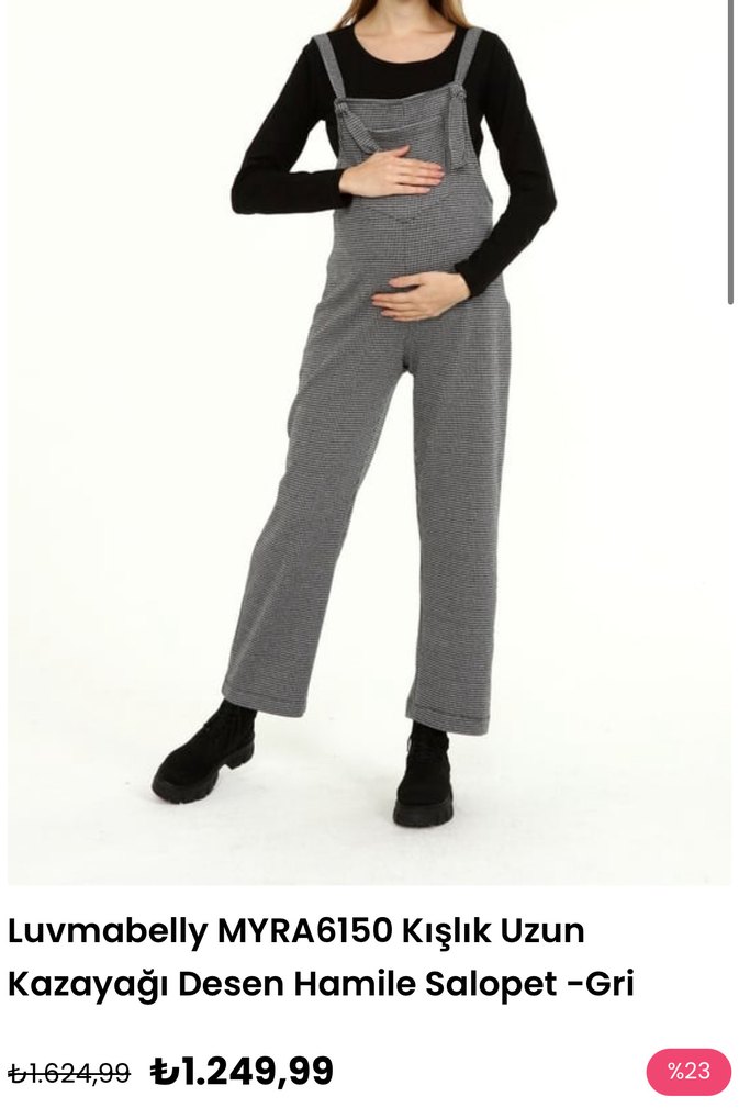 Luvmabelly hamile salopet L - Görsel 2