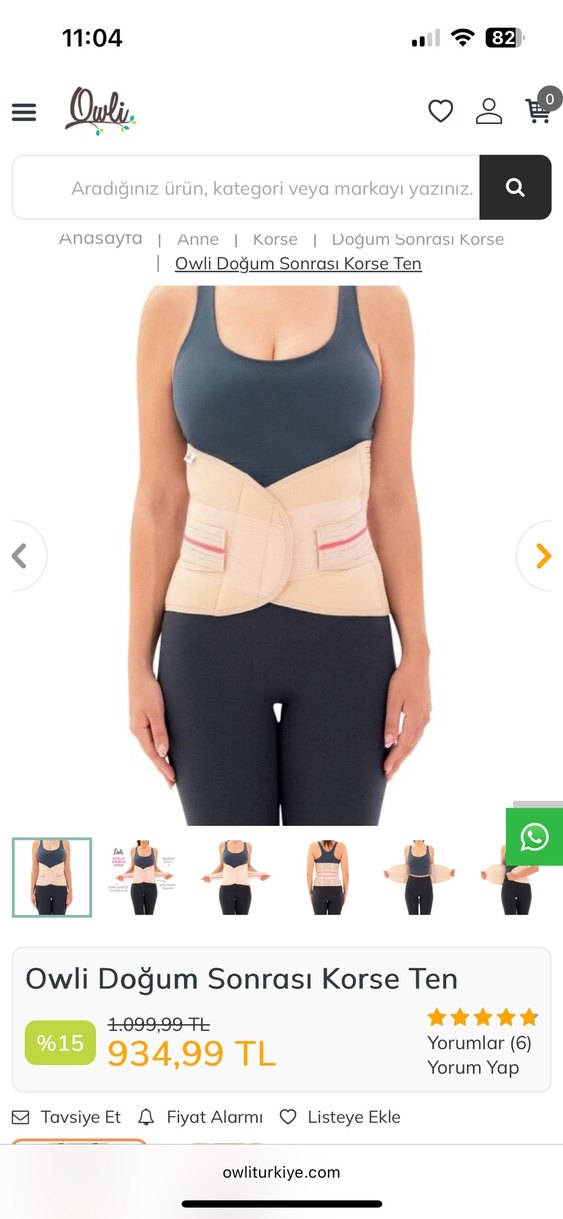 Owli doğum sonrası korse M-L beden - Görsel 2