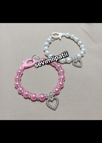 İnci Boncuklu Kedi Köpek Tasması - Görsel 2