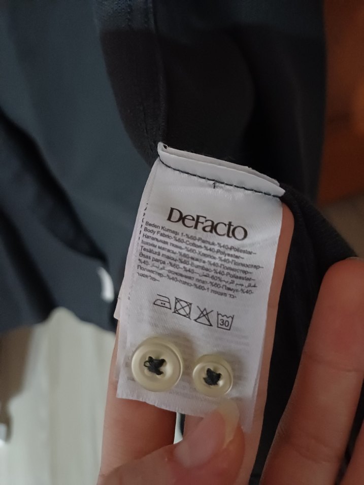 DeFacto Siyah Erkek Gömlek - Görsel 3