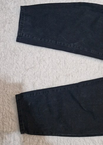 Siyah Denim Bol Kesim Jean - Görsel 2