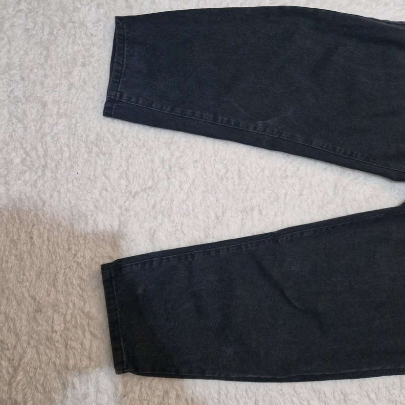 Siyah Denim Bol Kesim Jean - Görsel 2