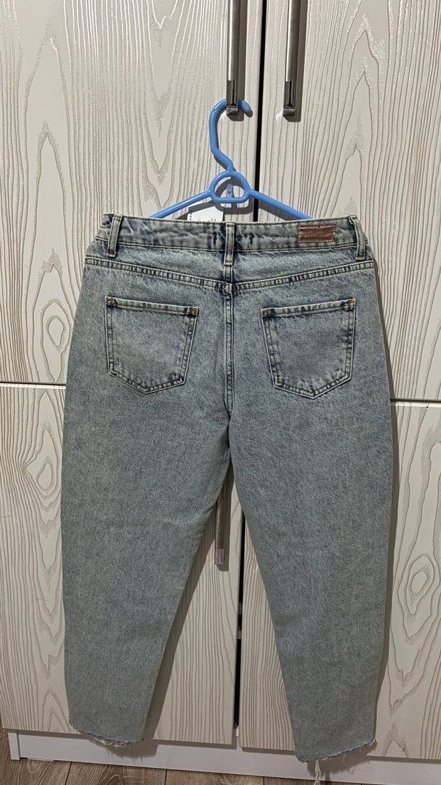 GRJwoman paçası kesik lazerli mom jean - Görsel 4