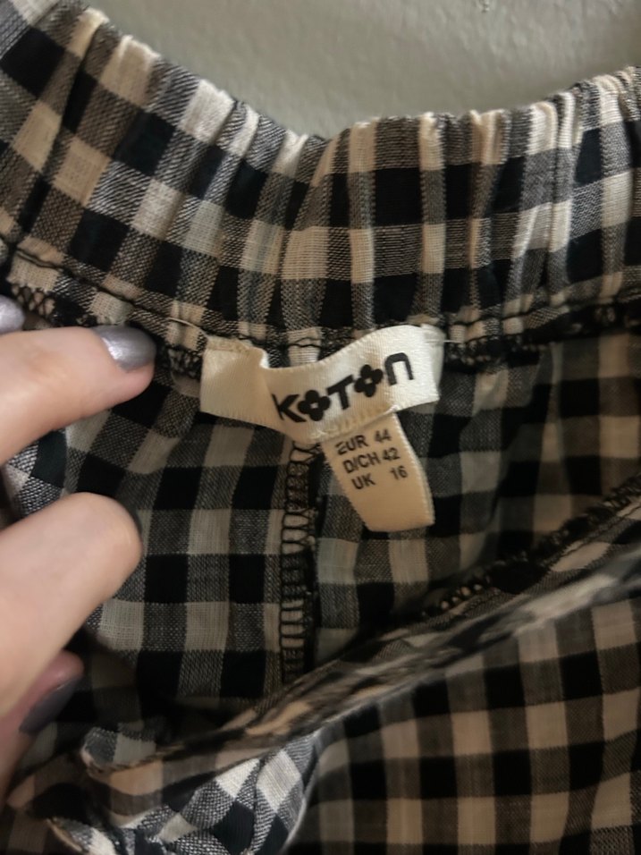 Düğmeli Ekose Midi Elbise - Görsel 5