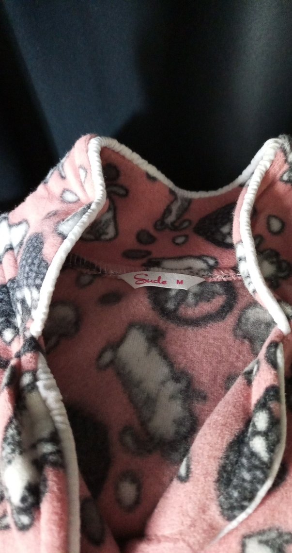 Pembe Baskılı Polar Pijama Takımı - Görsel 3