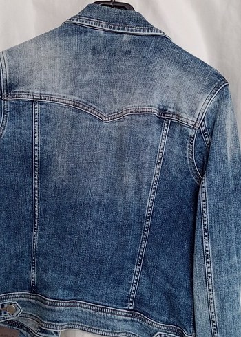 Düğmeli Mavi Kot Ceket LT BW - Görsel 2