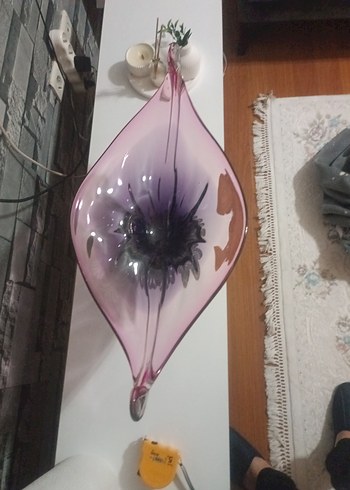 Koyu Mor Cam Vazo - Görsel 2