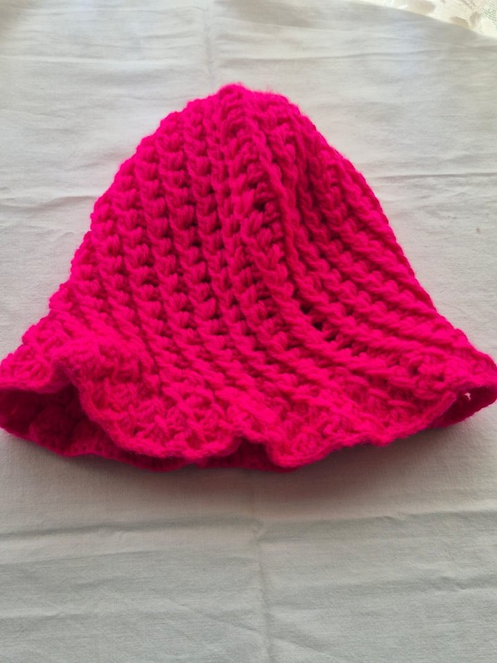 Fuşya Örgü Kadın Bere&Şapka - Görsel 2