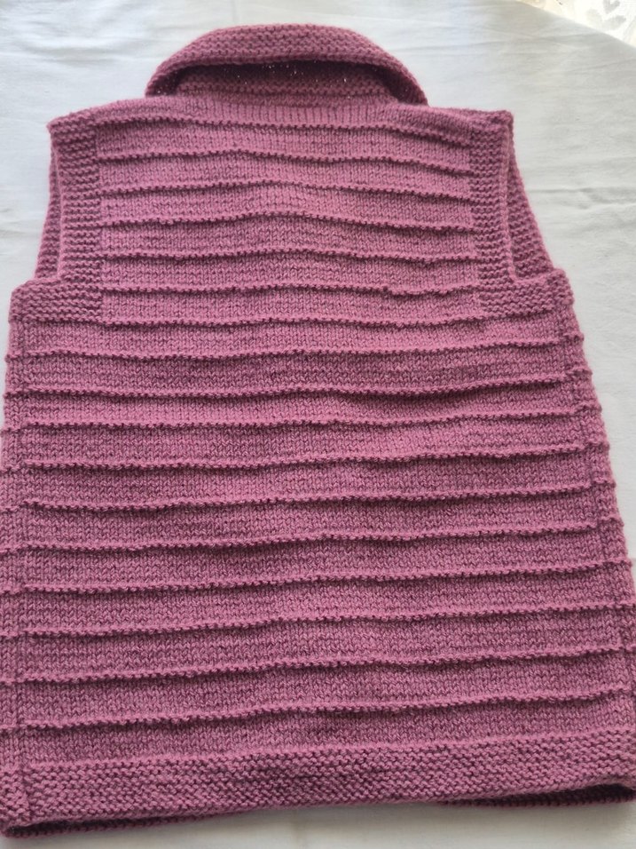 Kız Cocuk Kruvaze Örgü Yelek - Görsel 2