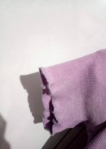 Kız Çocuk Mor Kısa Kollu Fırfırlı Tişört - Görsel 2