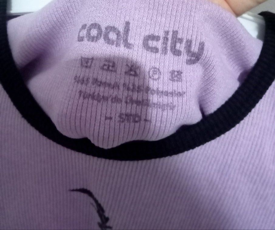 Kız Çocuk Mor Kısa Kollu Fırfırlı Tişört - Görsel 5