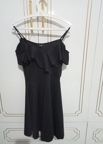 Siyah Straplez Midi Gotik Elbise - Görsel 3