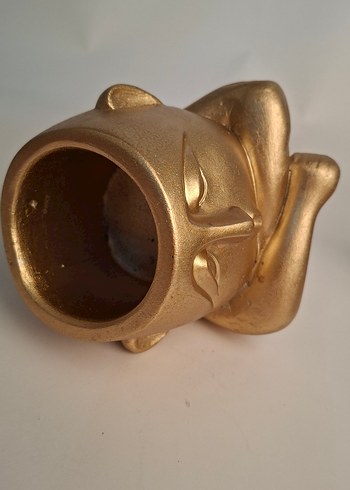 Altın Renkli Parlak Yüz Figürlü Biblo - Görsel 5