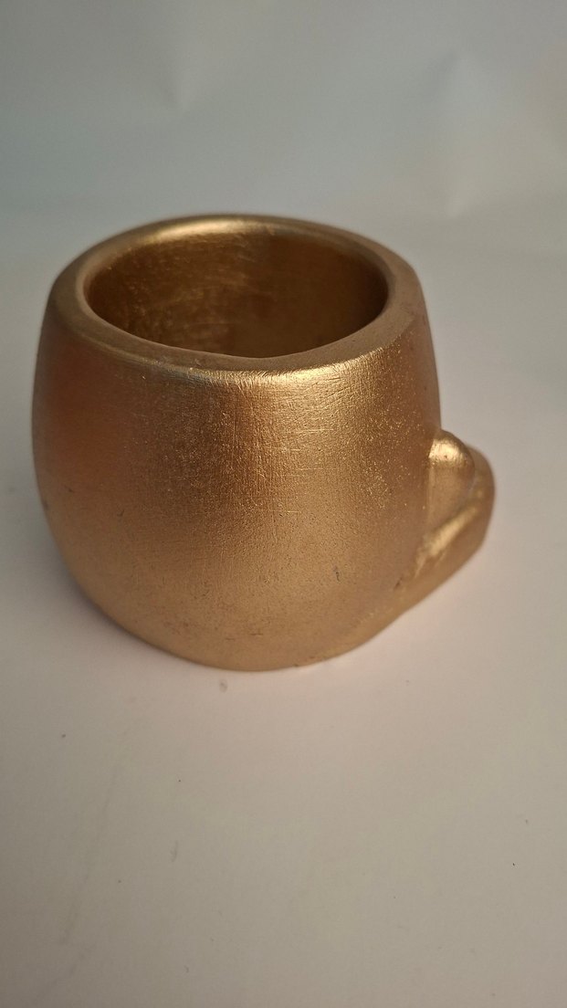 Altın Renkli Parlak Yüz Figürlü Biblo - Görsel 4