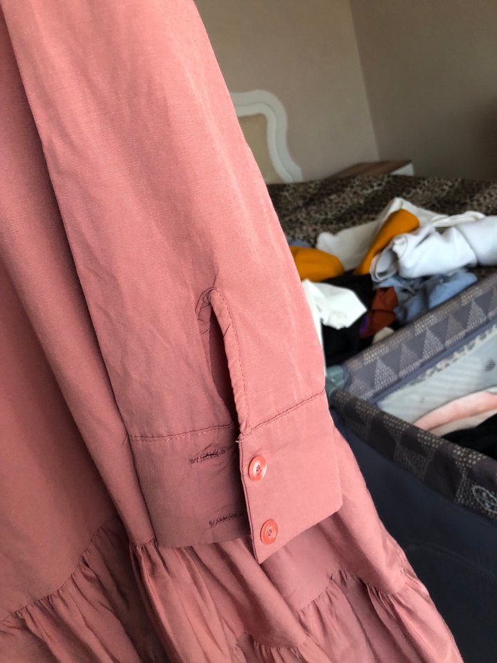 Uzun Kollu  pembe gömlek - Görsel 2
