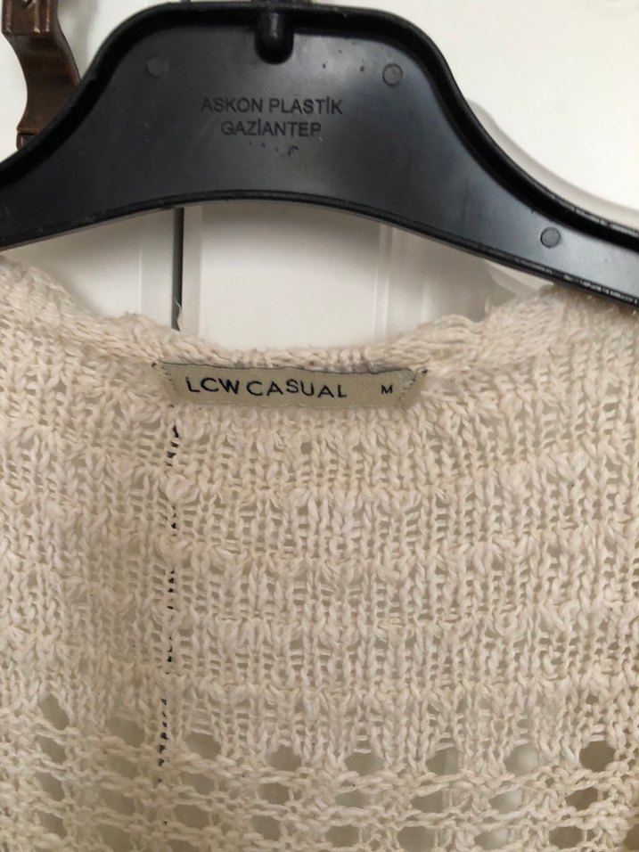 Bej Bohem Midi Triko Hırka - Görsel 3