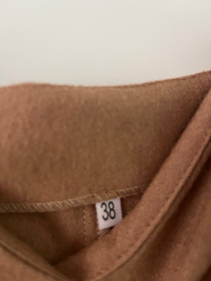 Kadın Bej Süet Mini Askılı Üst - Görsel 2