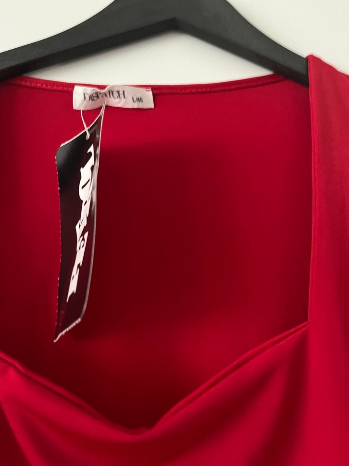 Uzun Kollu Kırmızı Drapeli Bluz - Görsel 2