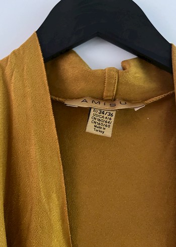 Hardal Süet Püsküllü Bohem Yelek - Görsel 2